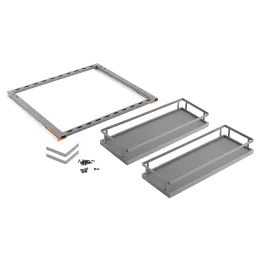 Izvlačna košara LAGON s mekanim zatvaranjem / Siva