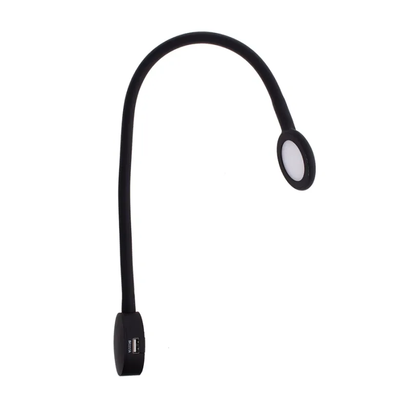 LED svjetlo za namještaj s USB punjenjem LADOS LED / Crna mat