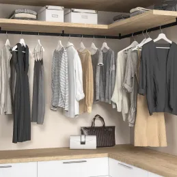 Set završetaka za vješalicu LUXE / Crna strukturirana