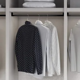 Set završetaka za vješalicu LUXE / Crna strukturirana