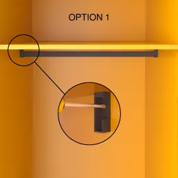 Set završetaka za vješalicu LUXE / Crna strukturirana