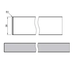 Stolna ploča Aluminij Blago Brušeni / F502/ST2