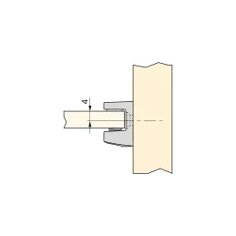 Držač staklene police EVO - 10 kom / Nikal