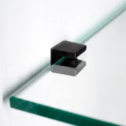 Držač staklene police EVO - 10 kom / Crna