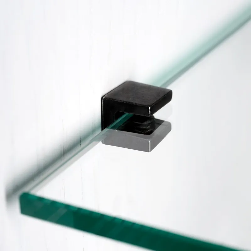 Držač staklene police EVO - 10 kom / Crna