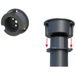 Plastična nogica za krevet s učvršćivanjem 148 - 250 mm / Crna