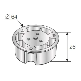 Plastična nogica za krevet s učvršćivanjem 148 - 250 mm / Crna