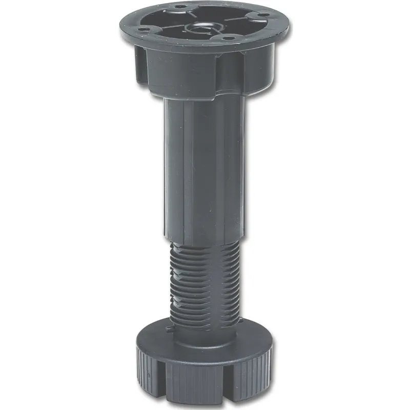 Plastična nogica za krevet s učvršćivanjem 148 - 250 mm / Crna