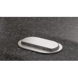 Izvlačna dvostruka električna utičnica PICCOLINO SCHUCO 2x 230V / Nehrđajući čelik