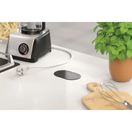 Izvlačna dvostruka električna utičnica PICCOLINO SCHUKO 2x 230V / Crna