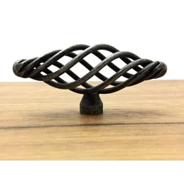 Ručka knopka VIRTUE / Crna patina