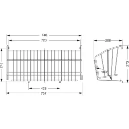 Dvoredni preklopni sustav za cipele / Srebrni