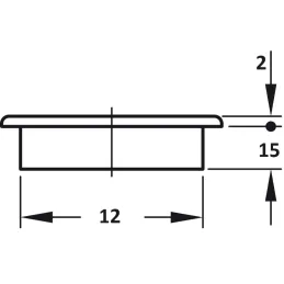 Prolaznica za kabele TREX 12 mm / Crna