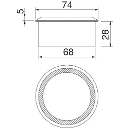 Drvena prolaznica za kabele / Bukva sirova