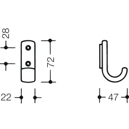 Vješalica LUGANO Mini / Crna mat