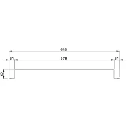 Vješalica za kuhinjske krpe GLANCE 645 / Nehrđajući čelik