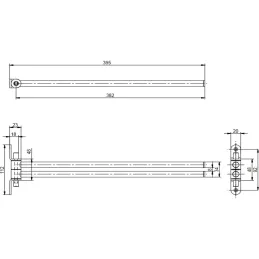 Okretna vješalica za ručnike DUPLO / Nehrđajući čelik