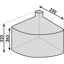 Rotirajuća kanta za otpad ENVI Center 400mm 2x9 L / Antracit