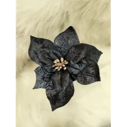 Ukrasni cvijet za božićno drvce EVE 200 mm / Crna