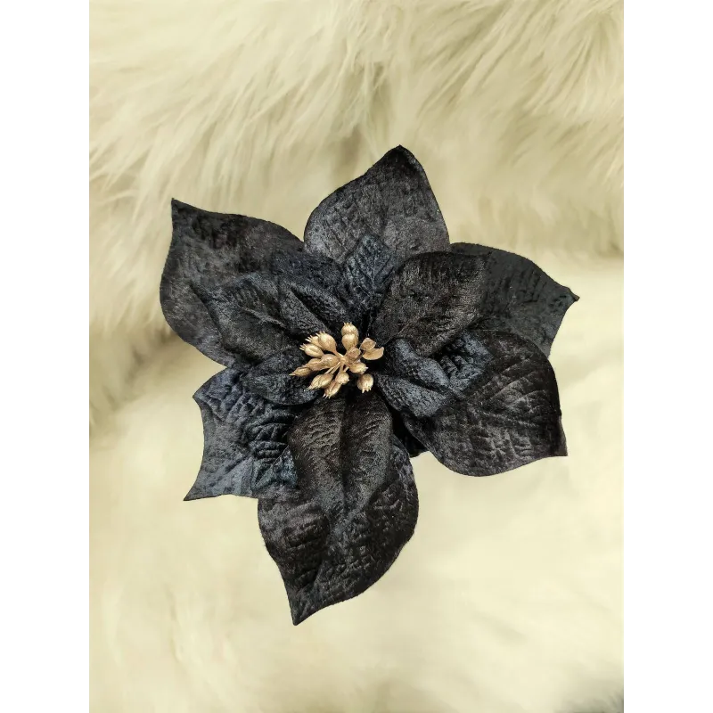 Ukrasni cvijet za božićno drvce EVE 200 mm / Crna