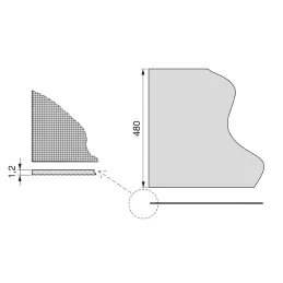 Protuklizna podloga za ladicu TEXTILE Siva / 1m