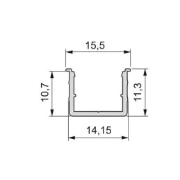 LED profil s difuzorom LYNX W / Aluminij