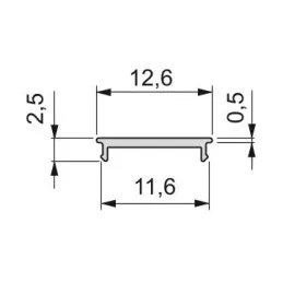 LED profil s difuzorom LYNX W / Aluminij