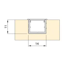 LED profil s difuzorom LYNX W / Aluminij