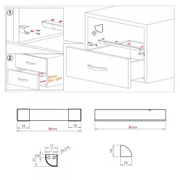 LED svjetlo za utičnicu sa senzorom RONDO / Aluminij