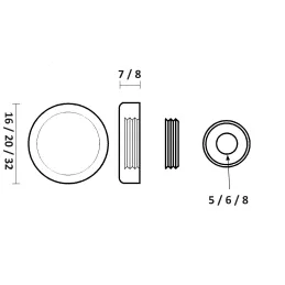 Viseća okov za ogledalo s poklopcem / Matni krom