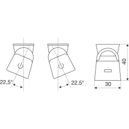 LED svjetlo ispod ormarića MAGNOLIA / Antracit
