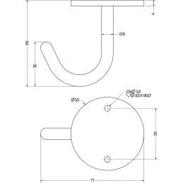 Donji vješalica ALBERO / Crna mat