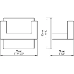 Samoljepljiva kuka SANDERS / Crna mat