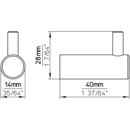 Vešalica OXO / Crna mat