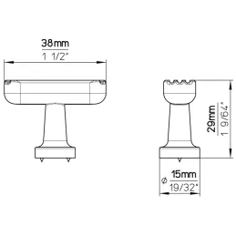 Ručka knopka MAXIM / Brušeno zlato