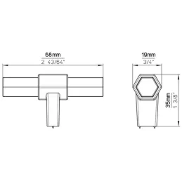 Drvena ručka knopka REIKO / Prirodni hrast