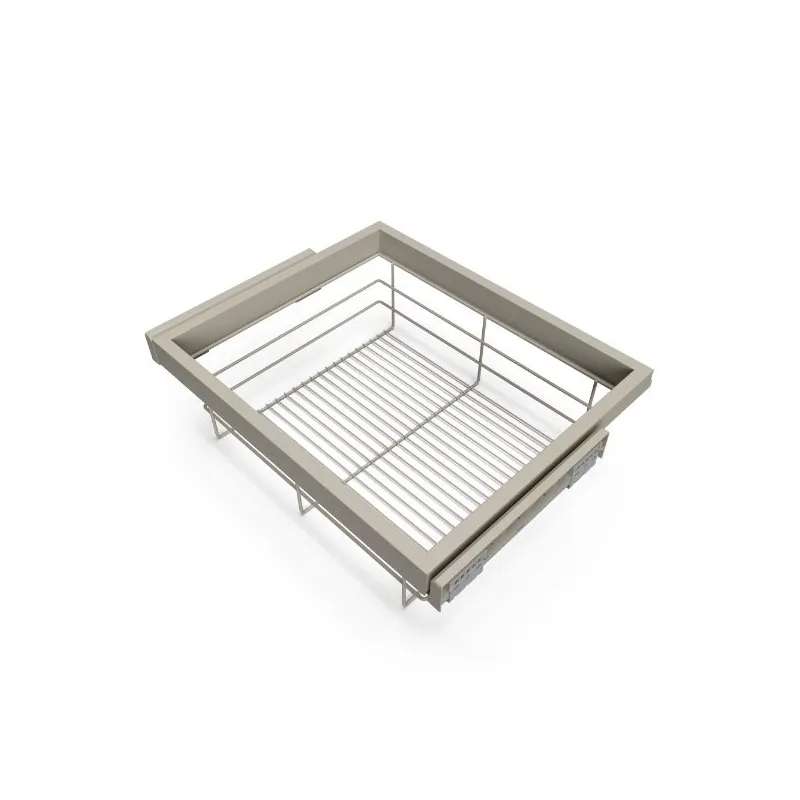 Výsuvna žičana košara s ublaživačem NEXUS 560 - 594 mm / Bež