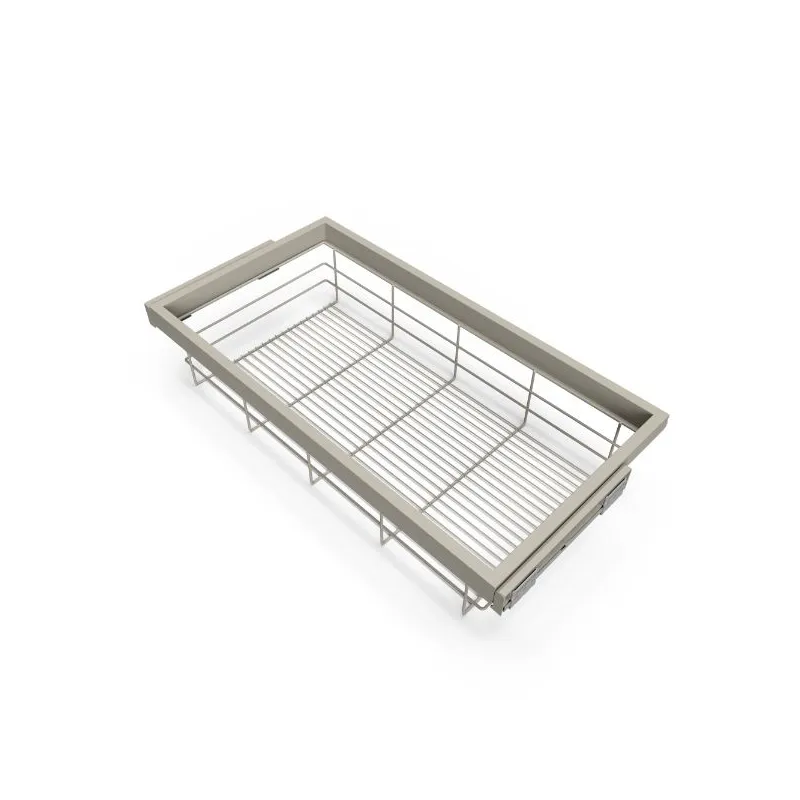 Výsuvna žičana košara s ublaživačem NEXUS 860 - 894 mm / Bež