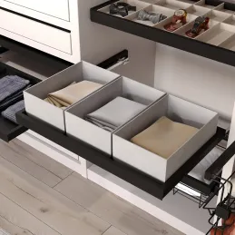 Izvlačna polica s amortizerom NEXUS ELEGANTE 760 - 794 mm / Crna mat