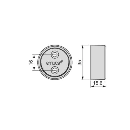 Završetak s poklopcem za vješalicu LARGO / Aluminij