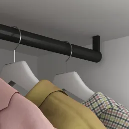 Set završetaka za vješalicu LARGO - gornja montaža / Crna mat