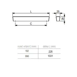 Drvena ručka LUNO / Sirovi hrast
