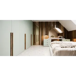 Drvena ručkica LUNO / Lakirani hrast