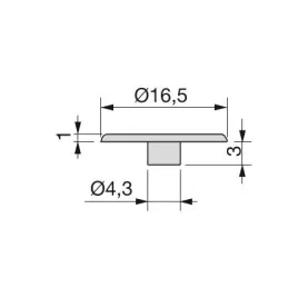 Set za povezivanje okova šipka + ekscenter 18 s poklopcem / Bijela mat - 10 komada