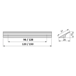 Aluminijska ručkica SAGRADA / Aluminij