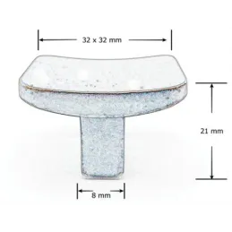 Ručka knopka PERLA / Sjajna patinirana čelik