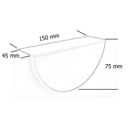 Ručka za rub vrata SINA / Crna mat