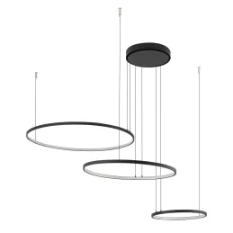 Stropno LED svjetlo CIRCOLO TRIO 1250 mm / Crna mat