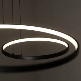 Stropno LED svjetlo CIRCOLO TRIO 1250 mm / Crna mat