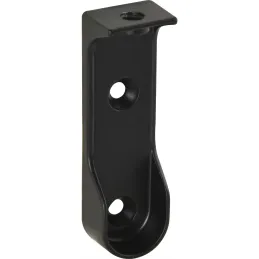 Oválni krajnik za štap za vješanje - gornja montaža / Crna mat